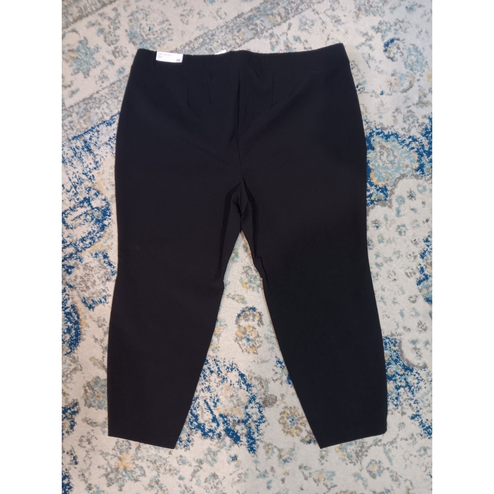 NEW Lane Bryant Women's 4X Plus Size 26 Black On-The-Go Ankle Mid Rise‎ Pant - Picture 3 of 11